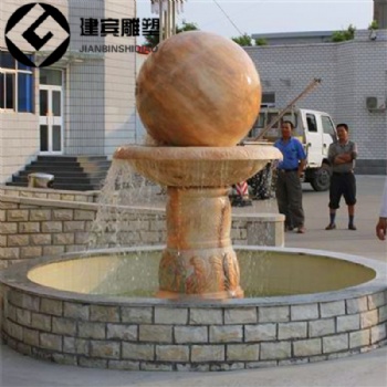 流水球石雕運轉石球石雕噴泉加工定做廠家
