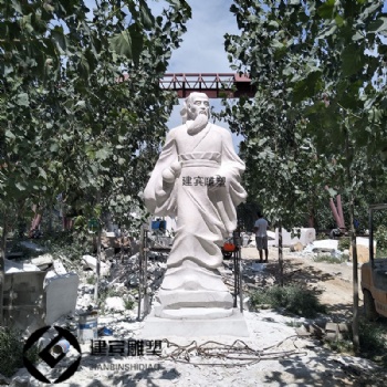 華佗石像曲陽(yáng)廠家制作漢白玉石刻華佗石雕塑