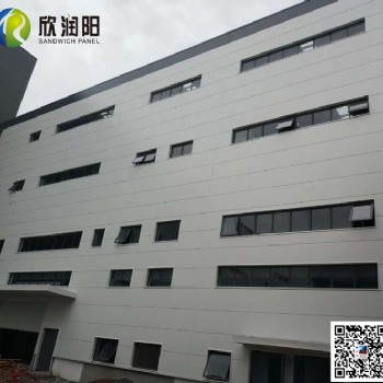 巖棉彩鋼幕墻板外墻掛板防火保溫夾芯板橫鋪板
