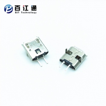 micro2P母座 板上貼片+倆腳插板 腳距3.0mm