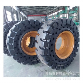 30裝載機實心輪胎 17.5-25 帶鋼圈 耐磨防扎 廠家 正品
