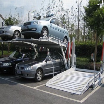 定制家用立體車庫電動液壓升降車庫雙層汽車停車位兩柱四柱升降機