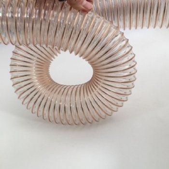 虎丘 pu聚氨酯鋼絲軟管A生物顆粒廠吸熱氣軟管廠家