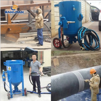 工程泥土車除銹噴砂機翻新除漆打砂機除氧化皮河南攪拌車噴沙機