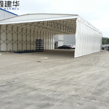 制伸縮式雨棚活動推拉雨棚（篷）定制移動式雨棚（篷）售后保障
