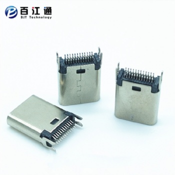 3.1 TYPE-C夾板24P母座 大魚叉K腳 typec轉接頭插座10.5-9.3mm