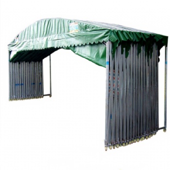 大型移動(dòng)推拉蓬戶外活動(dòng)倉(cāng)庫(kù)帳篷伸縮雨棚宵夜排檔收縮停車遮陽(yáng)蓬