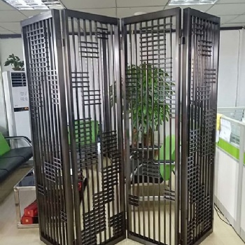 黑鈦折疊不銹鋼屏風(fēng)圖片