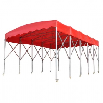 寧波定制移動伸縮推拉雨蓬活動棚推拉蓬大型倉庫雨棚籃球場篷
