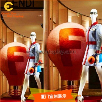 季節櫥窗裝飾 櫥窗創意道具 仿真燈泡造型道具定制