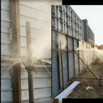 圍擋噴淋哪家專業筑工地圍擋噴淋 可移動式造霧器