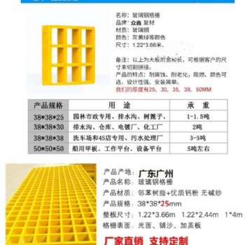 眾鑫玻璃鋼格柵板洗車房蓋板地溝板