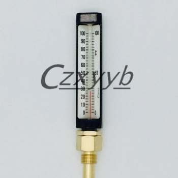 日式黑殼溫度計 電機水溫表 黃銅接頭3/8 0-100度