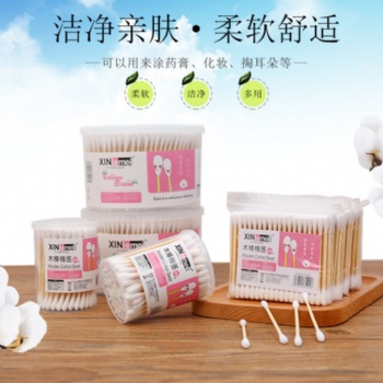 廠家批發雙頭木棒棉簽一次性衛生棉棒掏耳朵化妝卸妝棉簽棒可定制