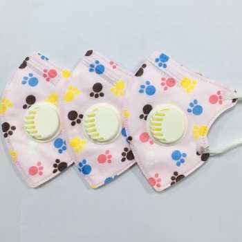 泉州廠家 嬰幼兒童防護(hù)口罩 45g 水刺布 貓爪圖案印花