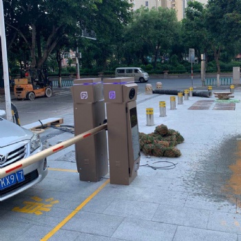 豪華款車牌識別+道閘一體機