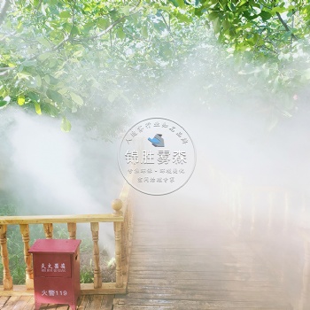 景觀噴霧工程、人造霧造景、湖南公園大型造景霧森