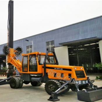 經(jīng)久耐用性價(jià)比高恒旺輪式小型旋挖鉆機(jī)
