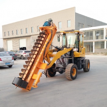 鏟車鉆孔機 鏟車打樁機 鏟車改裝打樁機