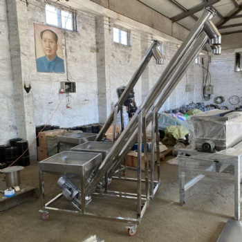 不銹鋼管式絞龍?zhí)嵘龣C尼龍顆粒傾斜式上料機全自動螺桿給料機