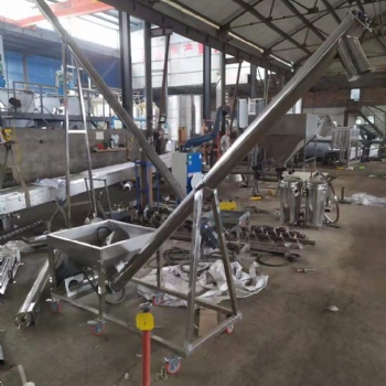 ABS顆粒螺桿提升機201不銹鋼管式螺旋上料機傾斜式絞龍喂料機