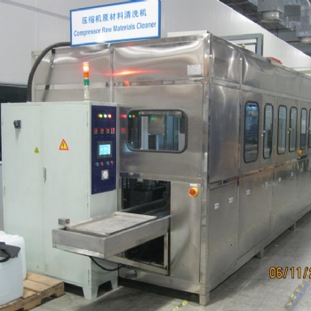 蘇州定做壓縮機配件環(huán)保型水溶劑除油污全自動機械臂超聲波清洗機