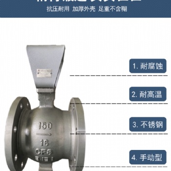 壓濾機手動V型球閥QV47H-16P法蘭連接DN80-150