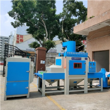 玻璃表面處理自動噴砂機 平面式輸送式噴砂機加工零件去氧化皮殘渣用自動噴砂機