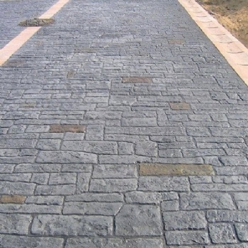 彩色壓花地坪,彩色混凝土路面,仿古印花路面廣泛鋪裝