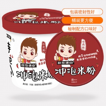 桶裝綿陽米粉廠家批發方便速食綿陽米粉代加工綿陽開元米粉貼牌