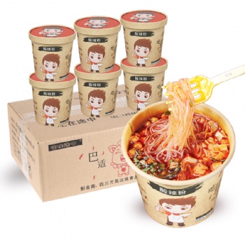 桶裝酸辣粉廠家批發(fā)酸辣粉代加工OEM貼牌