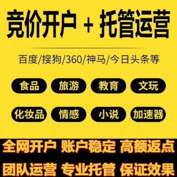 競價賬戶外包價格、百度競價賬戶代運營機構