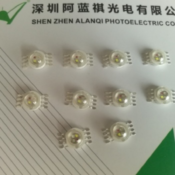 大功率燈珠1W黃光3W金黃光燈珠 紅綠藍白紫暖光阿藍祺自產好品質