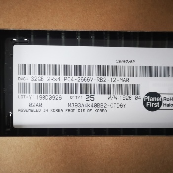 M394K40BB2-CTD三星全新原裝32G 2RX4 2666V RDIMM服務器內存