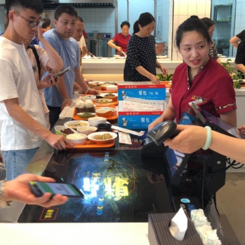 杭州高性價比智慧殘餐臺新藍秒結算自助收銀系統