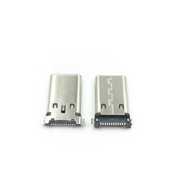 Type-c公頭12P沉板1.0單排SMT