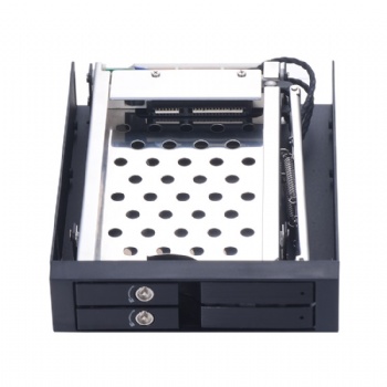 Unestech ST2520 機(jī)箱軟驅(qū)位2.5寸雙盤(pán)位SATA免工具內(nèi)置硬盤(pán)抽取盒