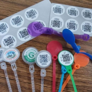 政府監管溯源系統二維碼白條雞腳環家禽集中屠宰防水標簽