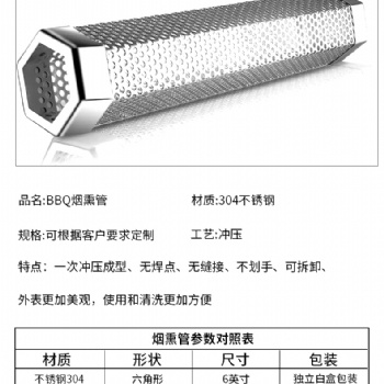 不銹鋼BBQ燒烤用煙熏管的用途和特點