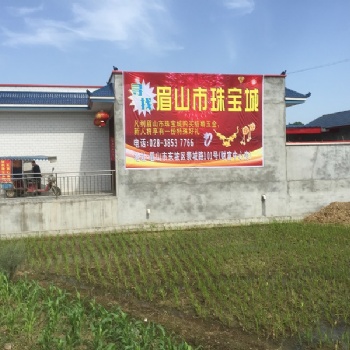 眉山戶外墻體廣告噴繪可口可樂走進鄉村