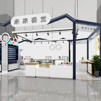 北京商場眼鏡店設計效果圖案例