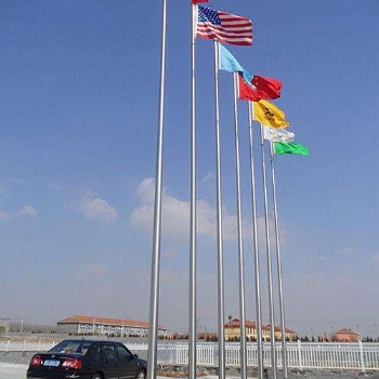 304不銹鋼旗桿 學(xué)校戶外升降錐形國(guó)旗桿
