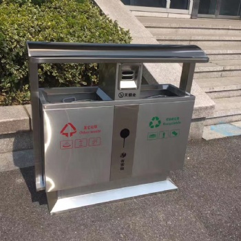 戶外分類不銹鋼垃圾桶公園景區果皮箱小區分類環衛室外垃圾箱