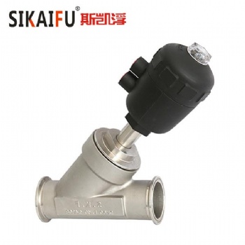 廠家** DN15氣動角座閥 法蘭氣動角座閥 Y型氣動角座閥 斯凱浮現貨供應