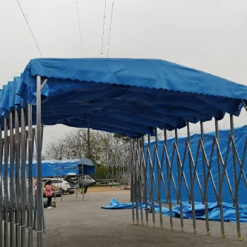 移動(dòng)式推拉伸縮棚噴漆房活動(dòng)雨棚大型戶外倉儲(chǔ)物流倉庫推拉雨棚