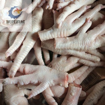 廣西雞爪脫骨分割機鳳爪傾斜兩半切割設備昕辰機械全套雞爪生產設備