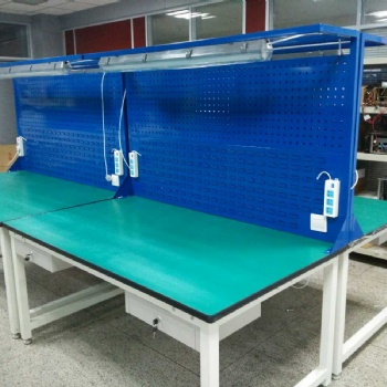 晉中防靜電工作臺 帶燈架掛板工作臺