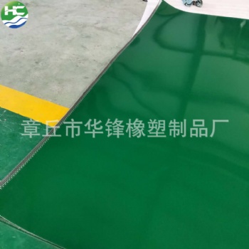 章丘華鋒橡塑生產加工 綠色輸送帶 食品PU帶 防滑橫紋帶 導條傳送帶