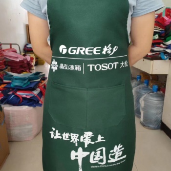 西安桃皮絨防水圍裙，西安防油污廣告圍裙定制印字，一次性圍裙定做