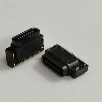USB3.1 TYPE-C 24P 26P 防水母座四腳插板 端子前插后貼DIP+SMT 原裝防水